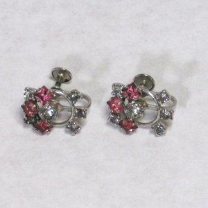 Vintage Screw On Earrings Probably From Mid-Century